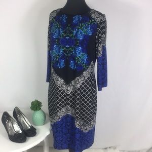 Ronnie Nicole Cropped Sleeve Dress- Size 12